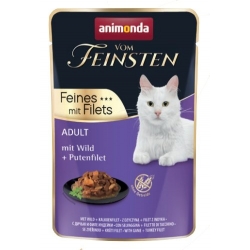 ANIMONDA VOM FEINSTEN DZICZYZNA+FILET Z INDYKA SASZETKA 85G